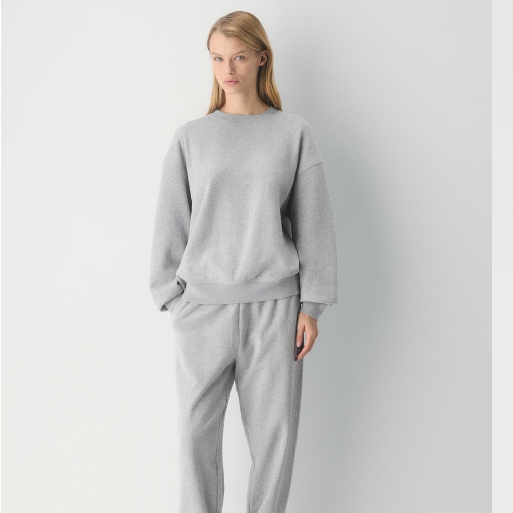 TNA Aritzia Gray Crew Neck Sweatshirt